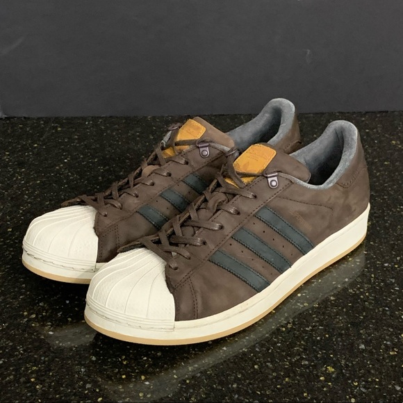 brown adidas superstar